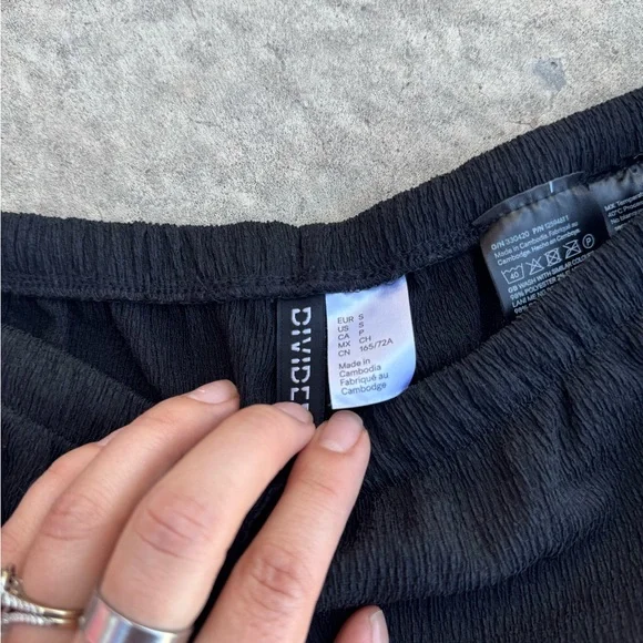 Divided Black Wide Leg Women's Pants - Picture 5 of 5